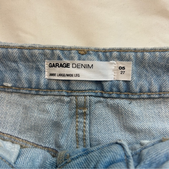 Garage Denim Jambe Large/Wide Leg jeans light wash - Picture 5 of 8